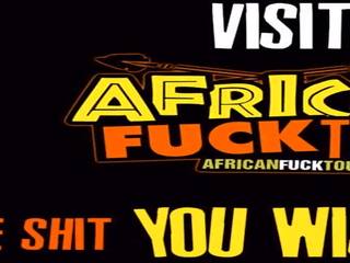 큰 전리품 안나 도착 엿 로 유럽의 관광객 에 아프리카