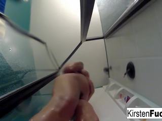 Kirsten douches met een onderwater camera: gratis hd xxx klem 88