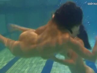 Watch how pleasant they are naked in the swimming pool