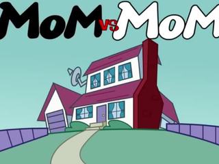 Giantess flash animatie: mam vs mam door een reus vrouw x2