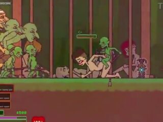 Captivity &vert; stage 3 &vert; naked female survivor fights her way through libidinous goblins but fails and gets fucked hard swallowing liters of gutarmak &vert; hentaý oýun gameplay p3