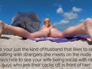 Exhibitionist vrouw mrs kus naakt strand voyeur manhood tease&excl; shes een van mijn favoriet exhibitionist wives&excl;