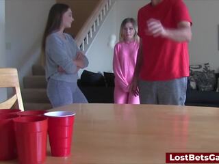 A flirty Game of Strip Pong Turns Hardcore Fast: Blowjob dirty clip feat. Aften Opal by Lost Bets Games