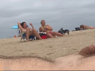 Podekscytowany do być seen przez kobiety w the chwila z ejaculation/nudist plaża
