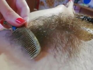 Hairy bush fetish clips the best hairy pussy in close up with big clit