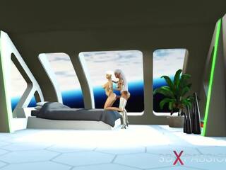 3d sci-fi android dickgirl baise enticing adolescent en espace. | xhamster