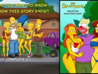 Krustie's Vacation Camp with glorious chicks&excl; - The Simptoons