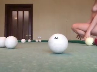 Billiards: 60 fps & koulutyttö masturboimassa aikuinen video- klipsi