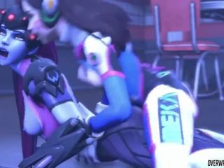 Terrific groot dicked widowmaker futa neuken hard met heroes