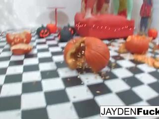 Jayden Jaymes and Kristina's Pumpkin Fun