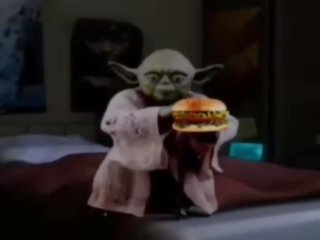 Asmr yoda 食べ物 a hamburger のために 10 minutes 同時に 私の 親 戦い downstairs