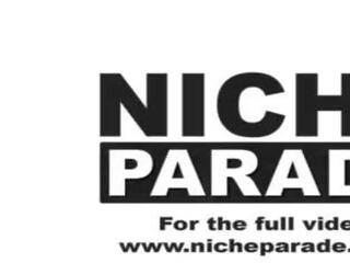 Niche parade - young&comma; competitive porno ýyldyzy jocelyn stone and kira perez enter ýaryş to find out who can lead a lad gutarmak faster with their hands