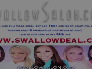 Exceptional CHICKS SATISFY ORAL FIXATIONS at SWALLOW SALON - TRAILER COMPILATION