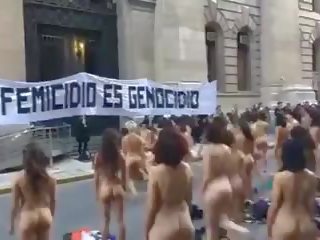 Alaston naiset protest sisään argentiina -colour versio: xxx klipsi 01