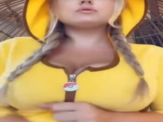 Cho con bú cô gái tóc vàng bím tóc bím tóc pikachu hút & spits sưa trên to ngực dội lên trên dương vật giả snapchat x xếp hạng quay phim trình diễn