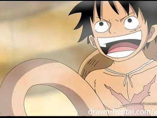 Un pièce hentaï - luffy heats jusqu'à nami