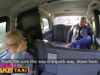 Female Fake Taxi Lost busty cabbie fucks lucky adolescent and swallows his load
