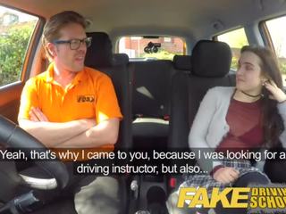 Fake Driving School New Learners Tight Pussy Stretched by Instructors johnson