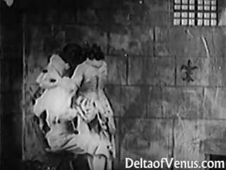Antiikki ranskalainen seksi klipsi 1920 - bastille päivä