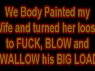 Body Painted Cum Eating prostitute