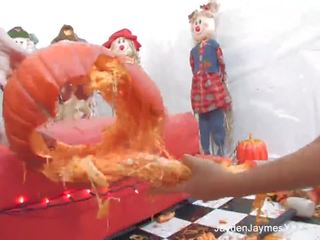 Jayden Jaymes and Kristina s Pumpkin Fun