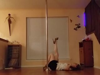 Striptease at pole dance - The most sensual strip by a woman - Amateur