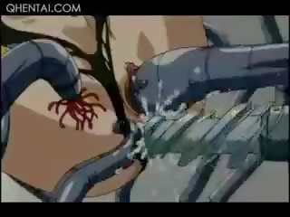 הנטאי חזה גדול xxx סרט סרט prisoner עָטוּף ו - מזוין על ידי גדול tentacles